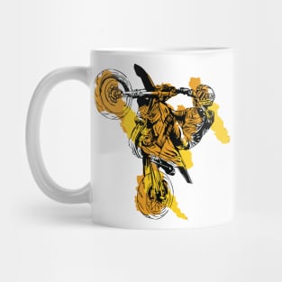 Dirt Biker Popping a Wheelie Mug